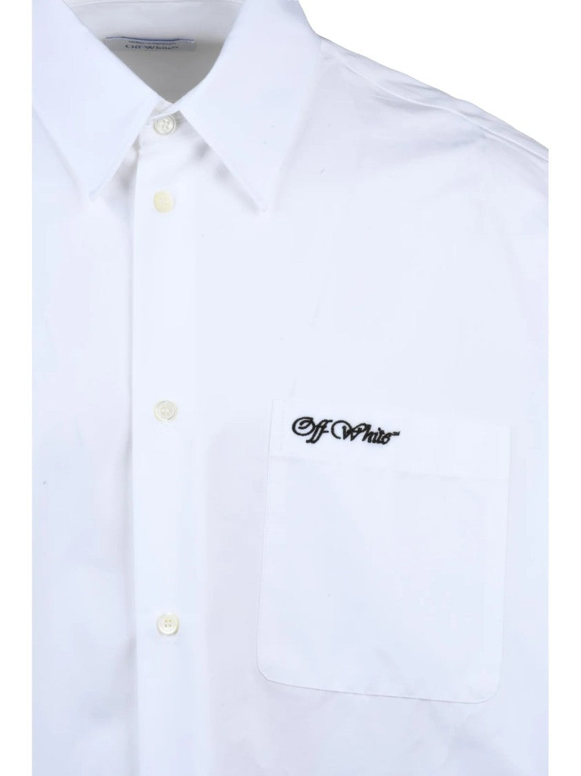 Off-White White Cotton Oversized Shirt