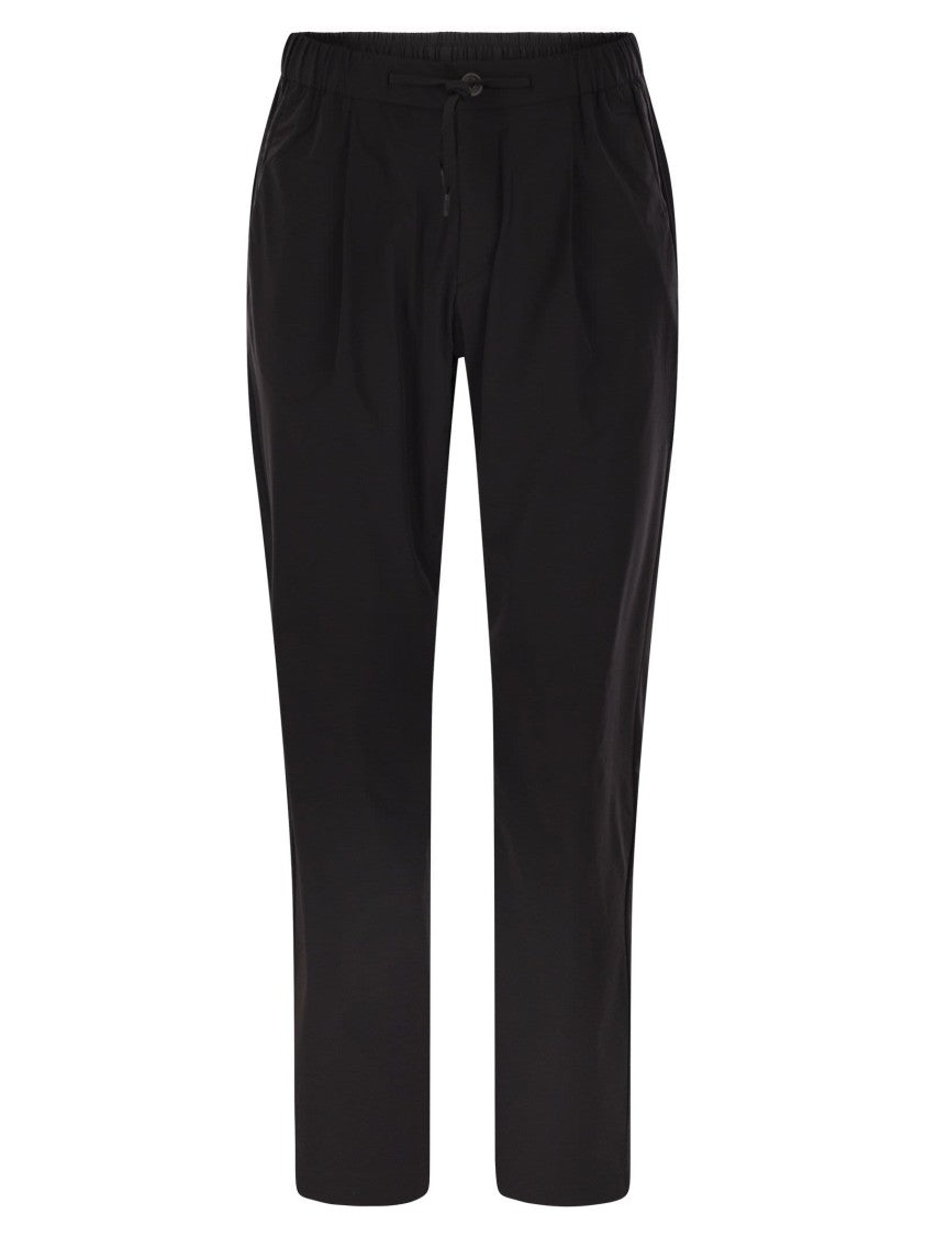 Herno Ultralight Stretch Nylon Trousers With Drawstring Waist