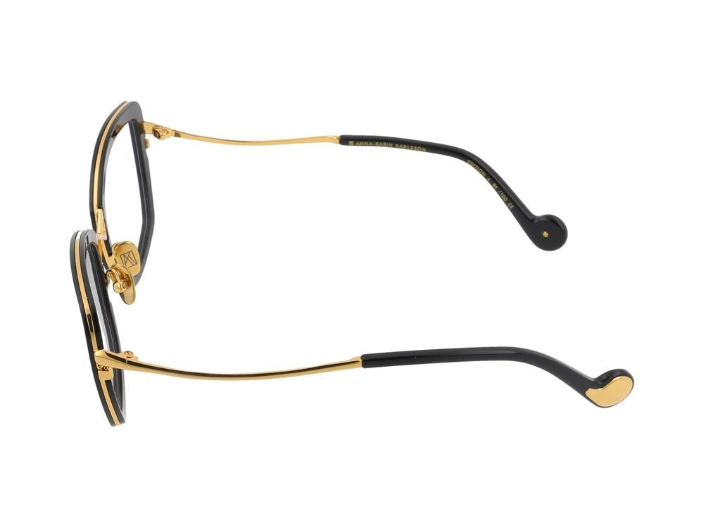 Anna-Karin Karlsson Oversized Gold Accent Square Frame Eyeglasses