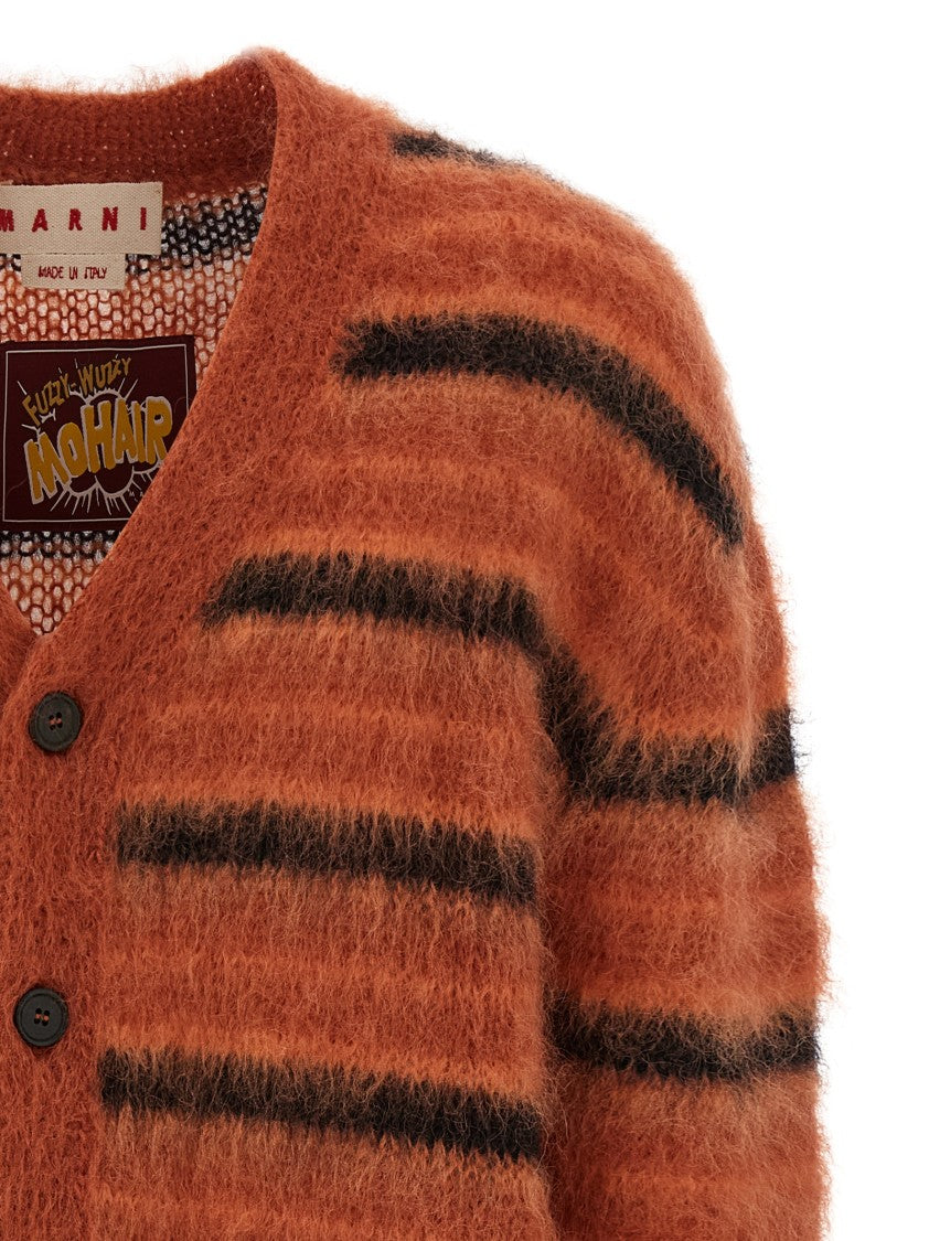 Marni Brushed Striped Cardigan