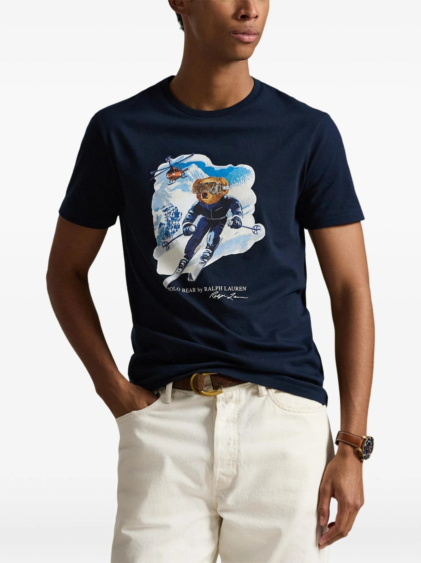 Polo Ralph Lauren Short Sleeve Skiing Bear Graphic Tee