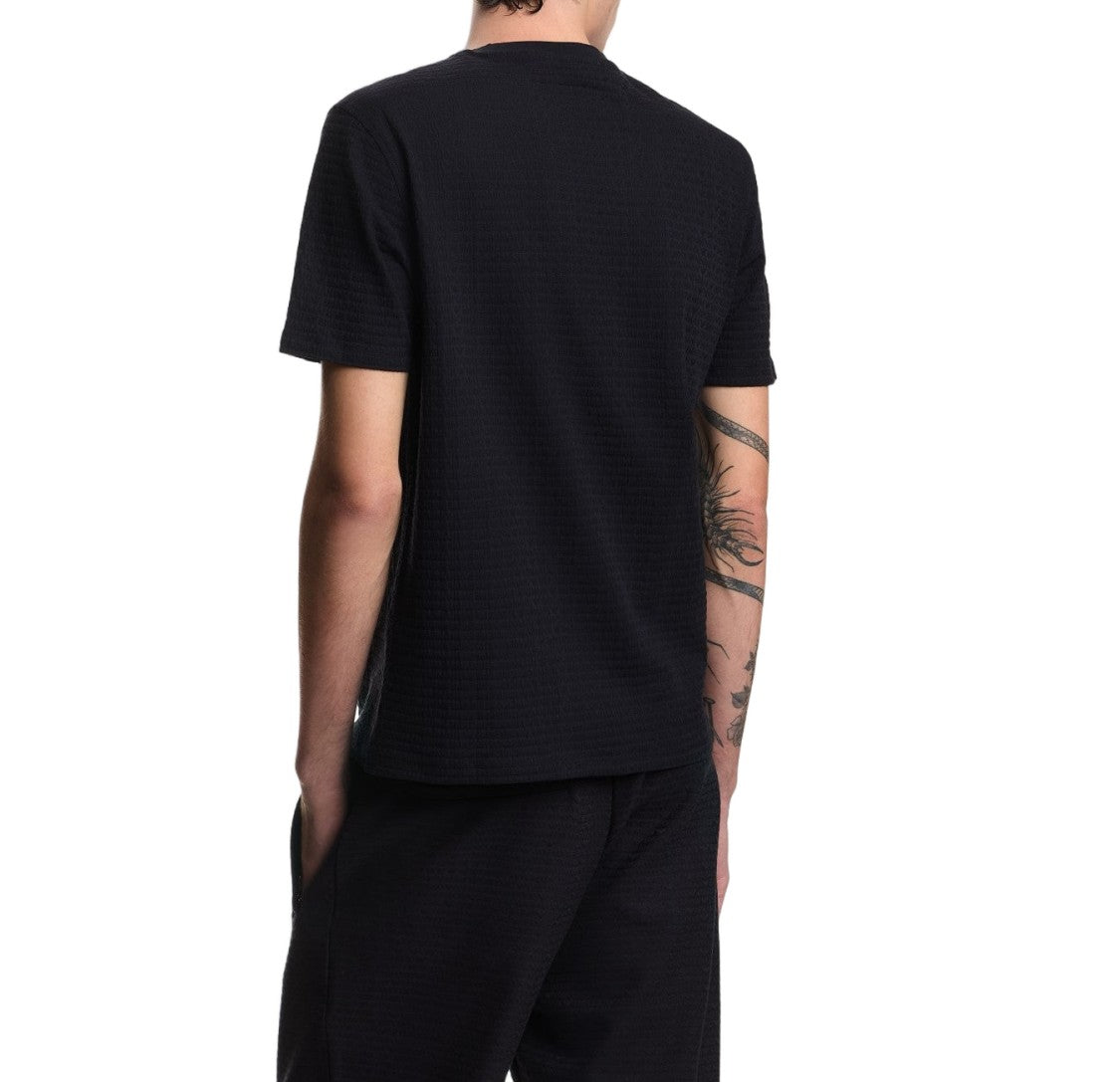 Emporio Armani Regular Fit Jacquard Textured T-Shirt