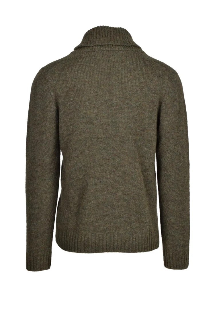 Grifoni Sailor Collar Pullover Alpaca And Wool - Green