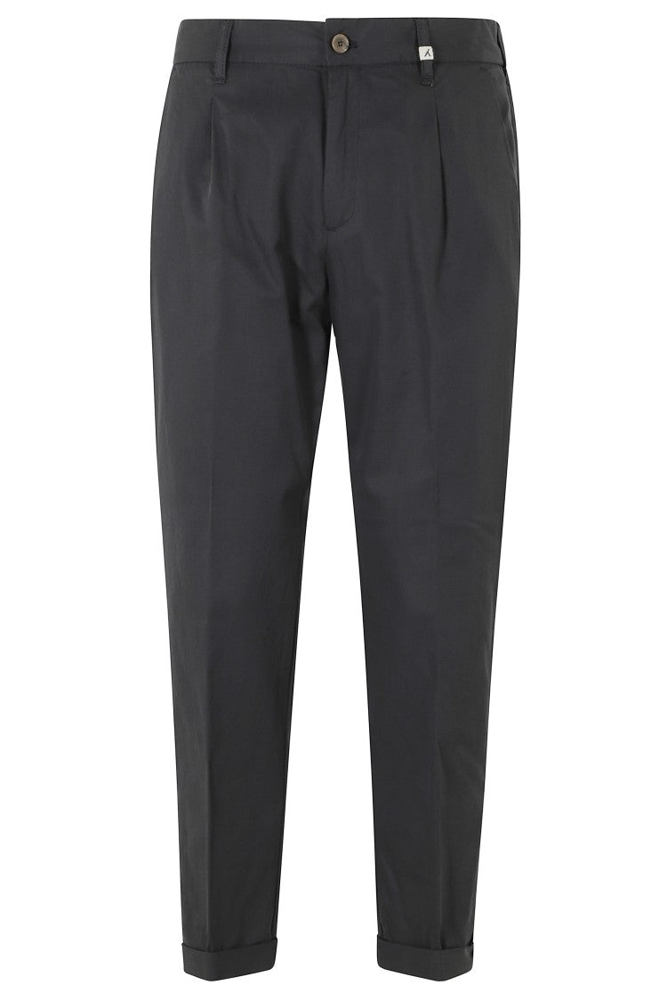 Myths Black Ares Darts Waist Loops Cotton Trousers