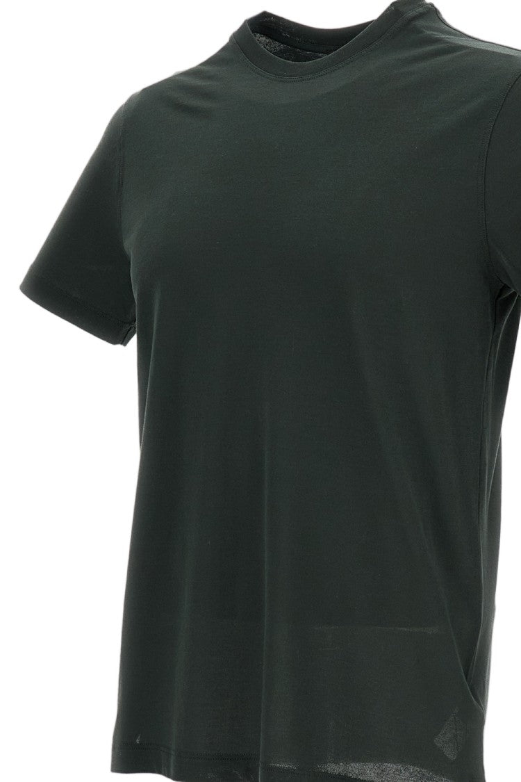 Zanone Crew Neck Slim Fit Cotton T-Shirt With Tailored Silhouette