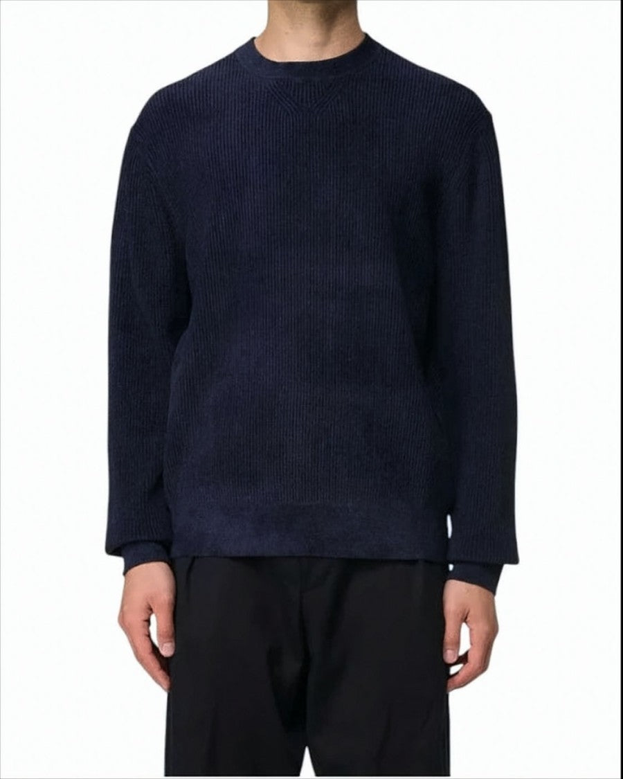 Boss Corduroy Effect Knit Sweater With Textured Finish
