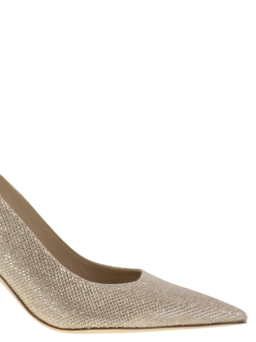 Stuart Weitzman Stuart Power - Metallised Fabric Slingback