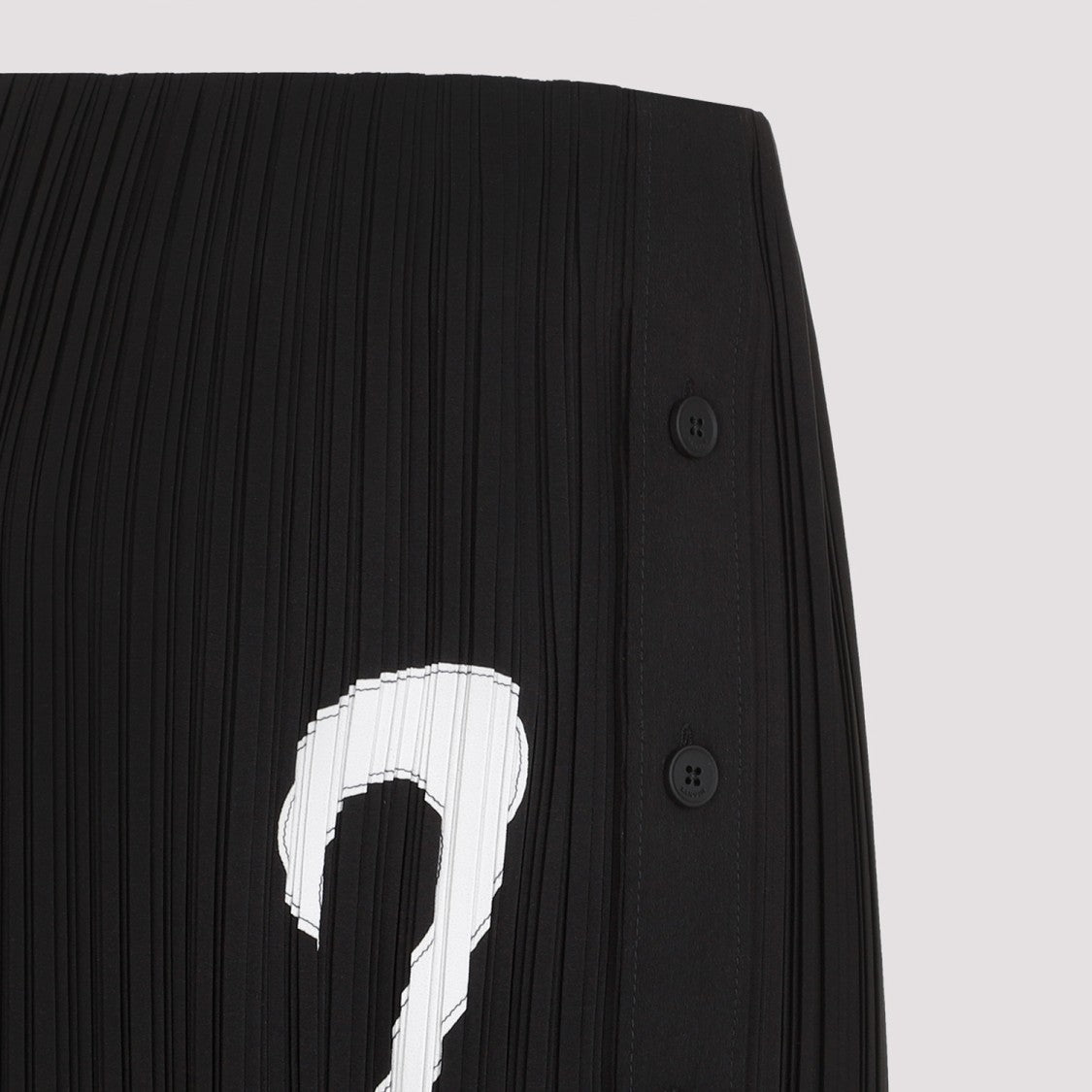 Lanvin Black Pleated Long Skirt
