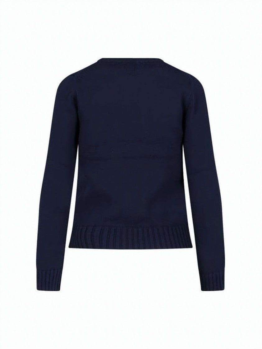Polo Ralph Lauren Iconic Flag Knit Sweater With Crew Neckline