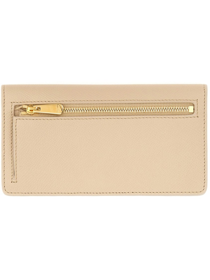 Ferragamo Gancini Wallet With Signature Embellishment