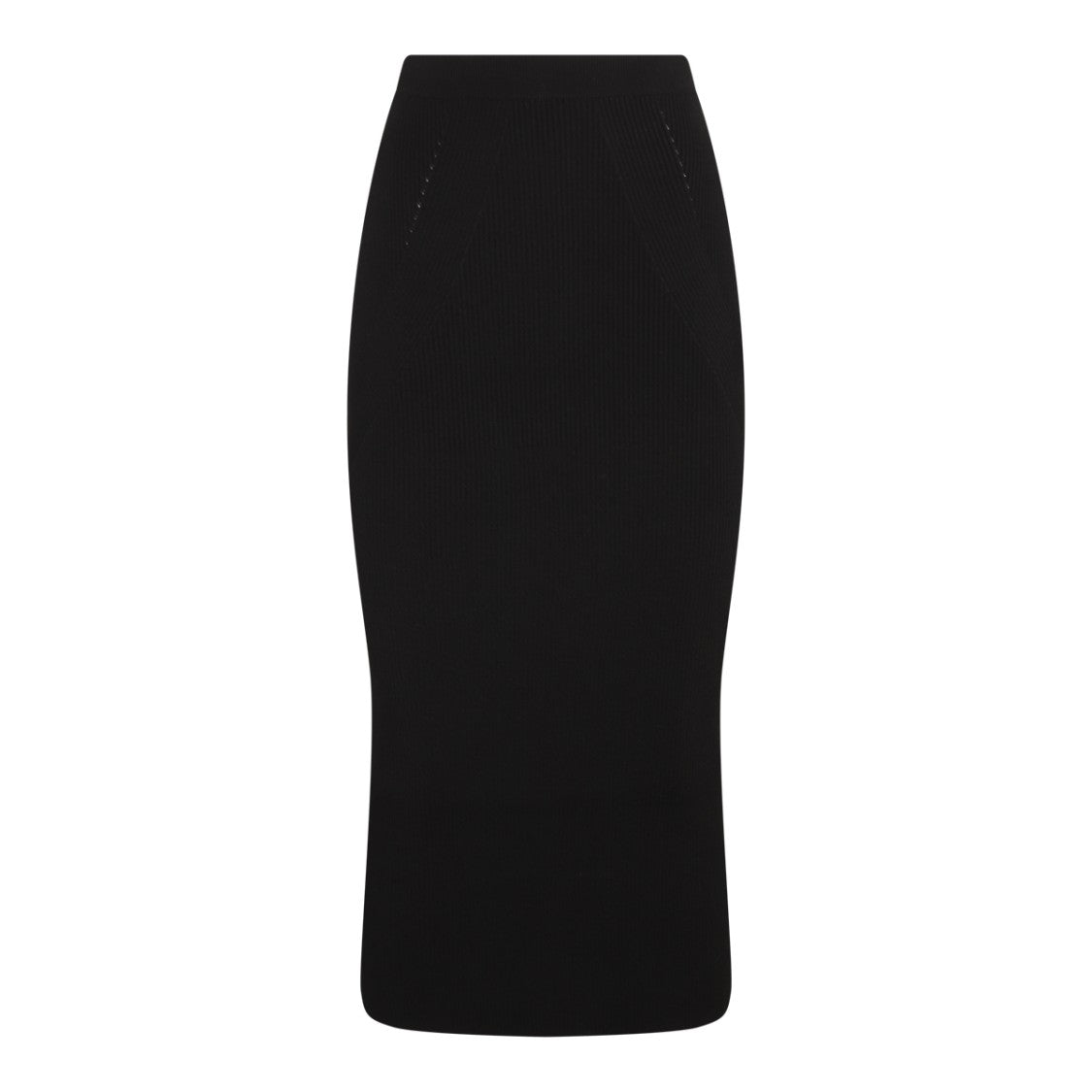 Alexander Mcqueen Pencil Skirt With Ottoman Rib And High Waist Design