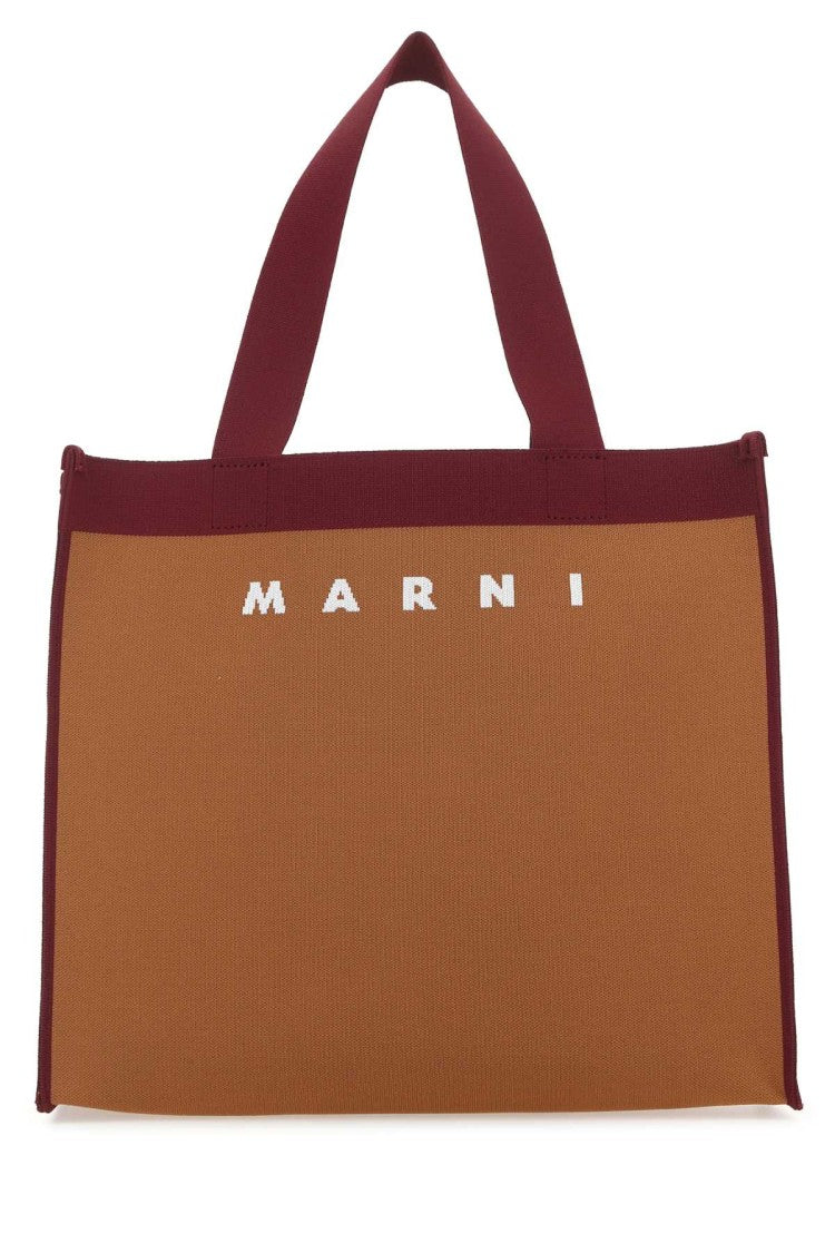 Marni Two-Tone Fabric Medium Shopping Bag