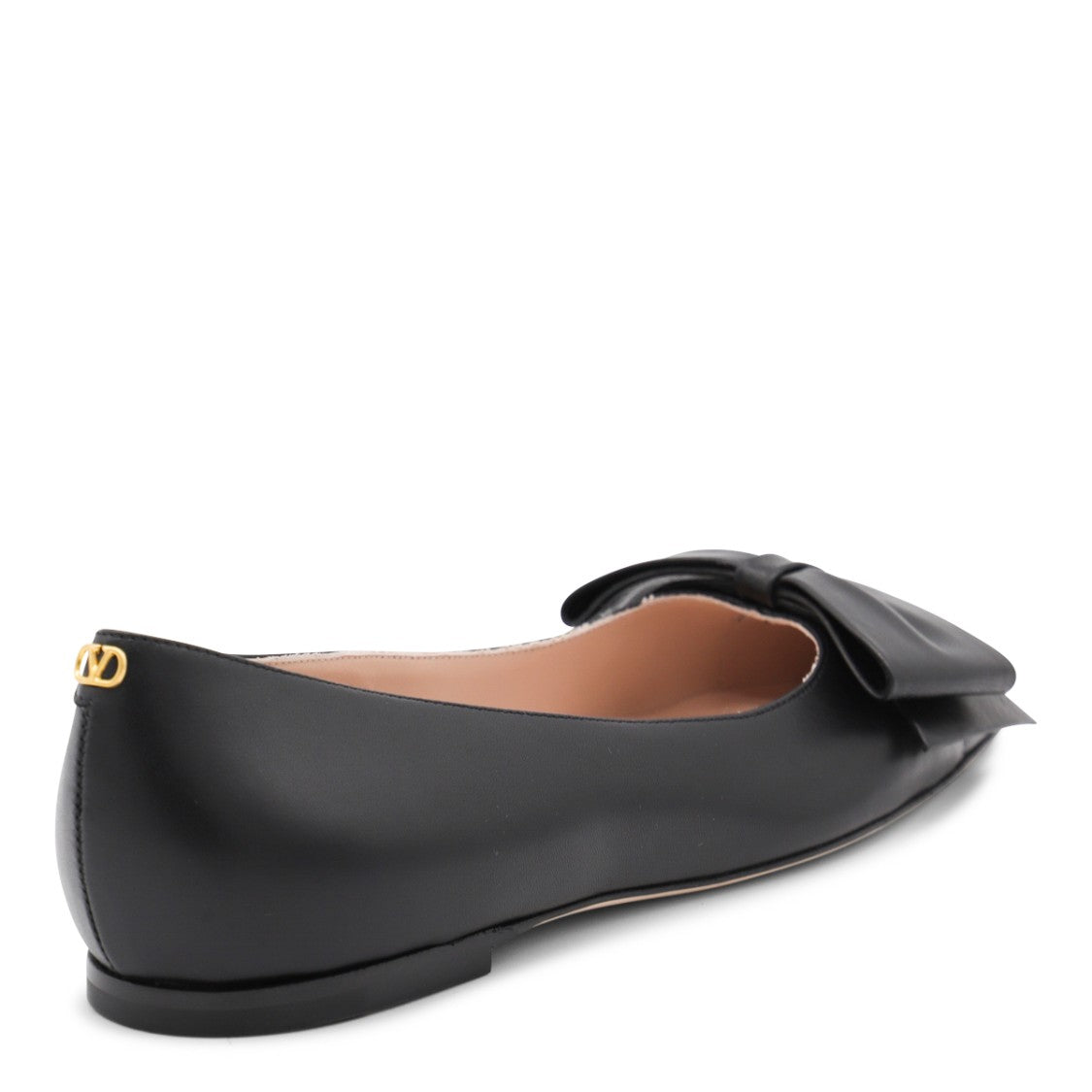 Valentino Garavani Black Leather Flats