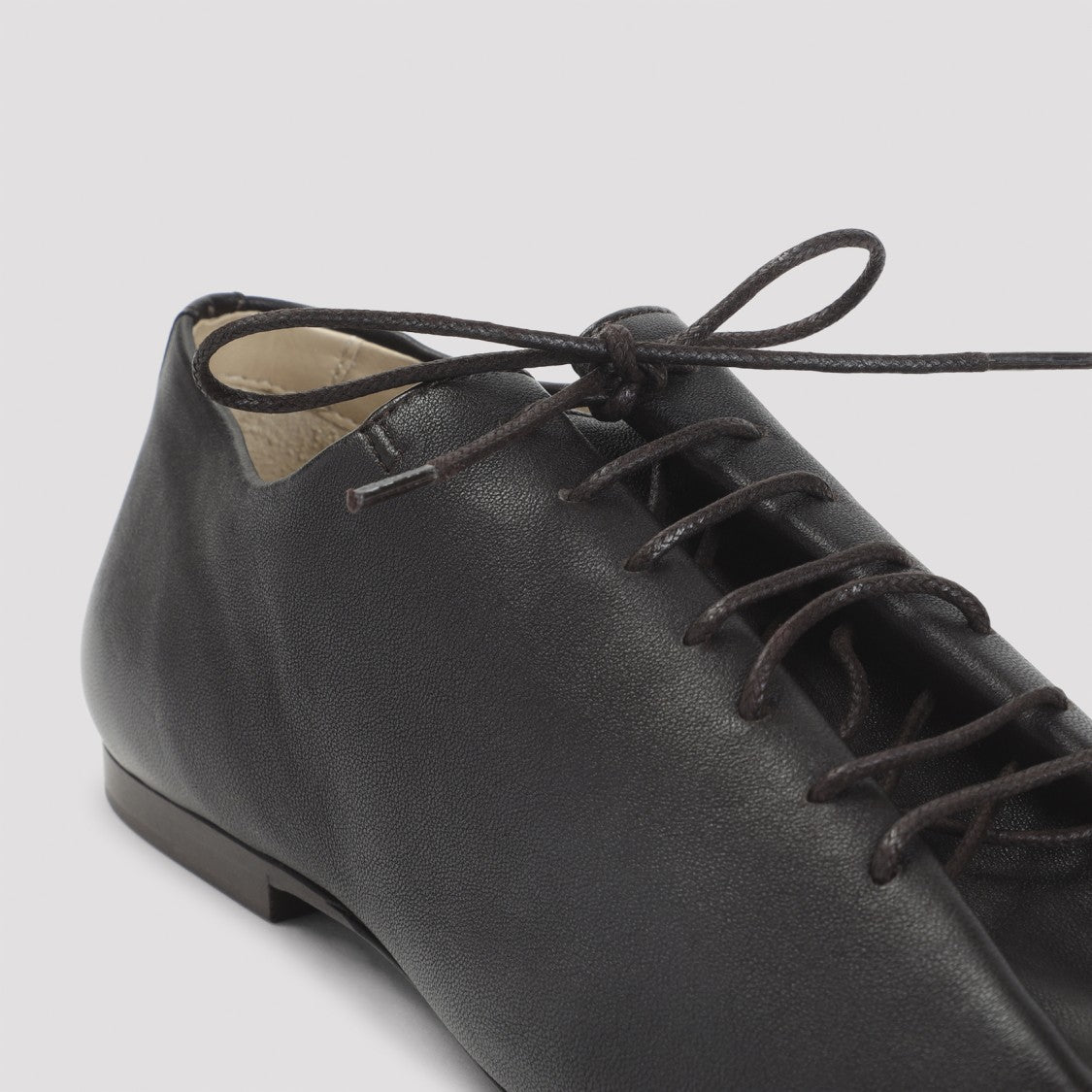Lemaire Souris Flat Classic Black Calf Leather Derbies