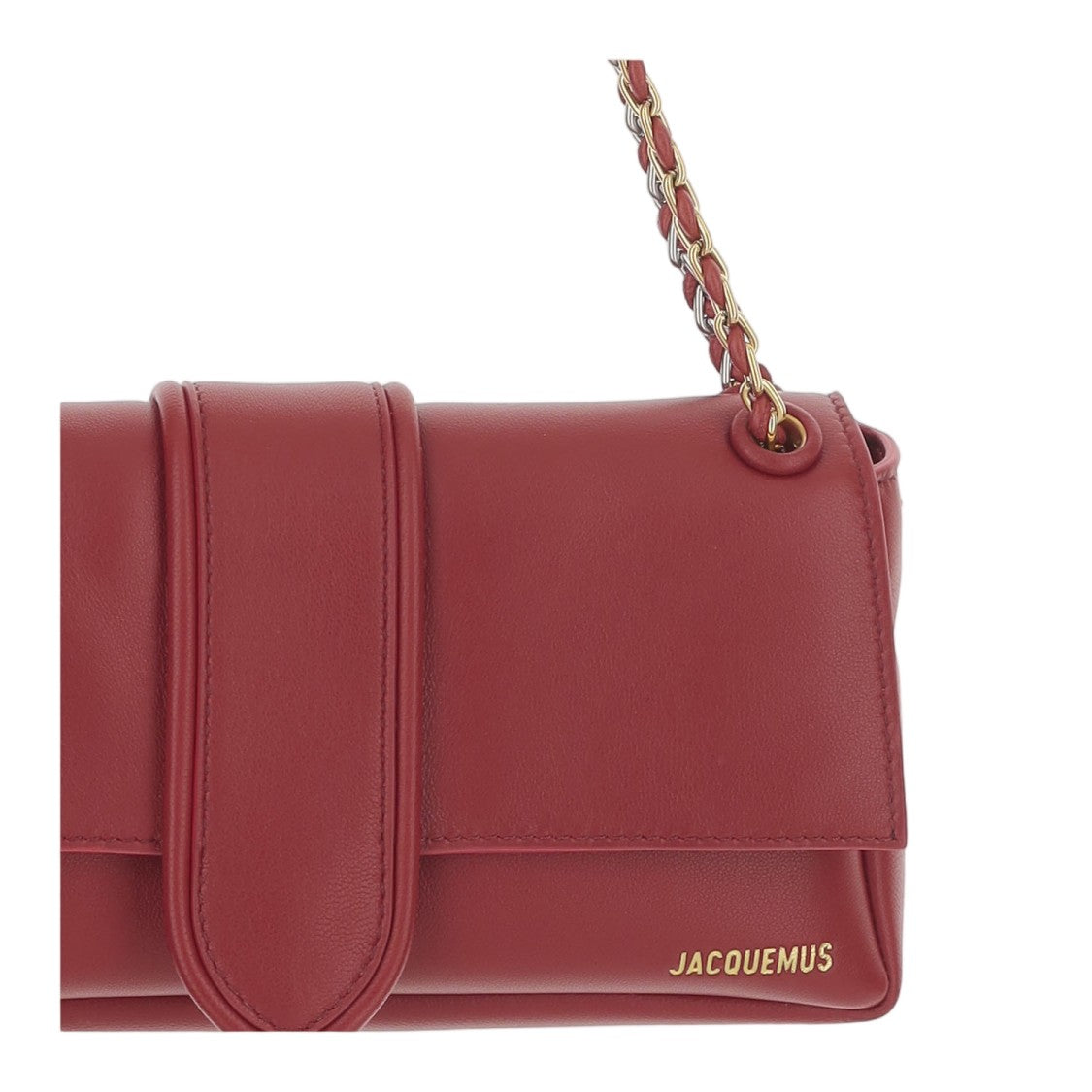 Jacquemus Rectangular Nappa Leather Shoulder Bag With Two-Tone Chain Handle