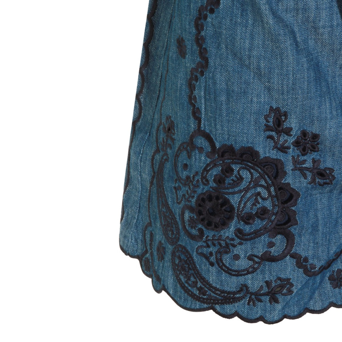 Zimmermann Blue Cotton Macrame Shorts