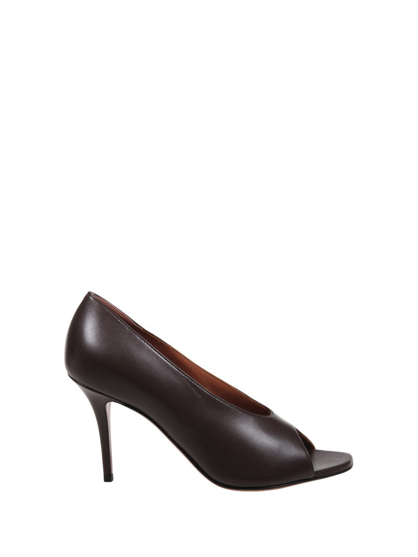 Amina Muaddi Julianne Peep Toe Pump 90