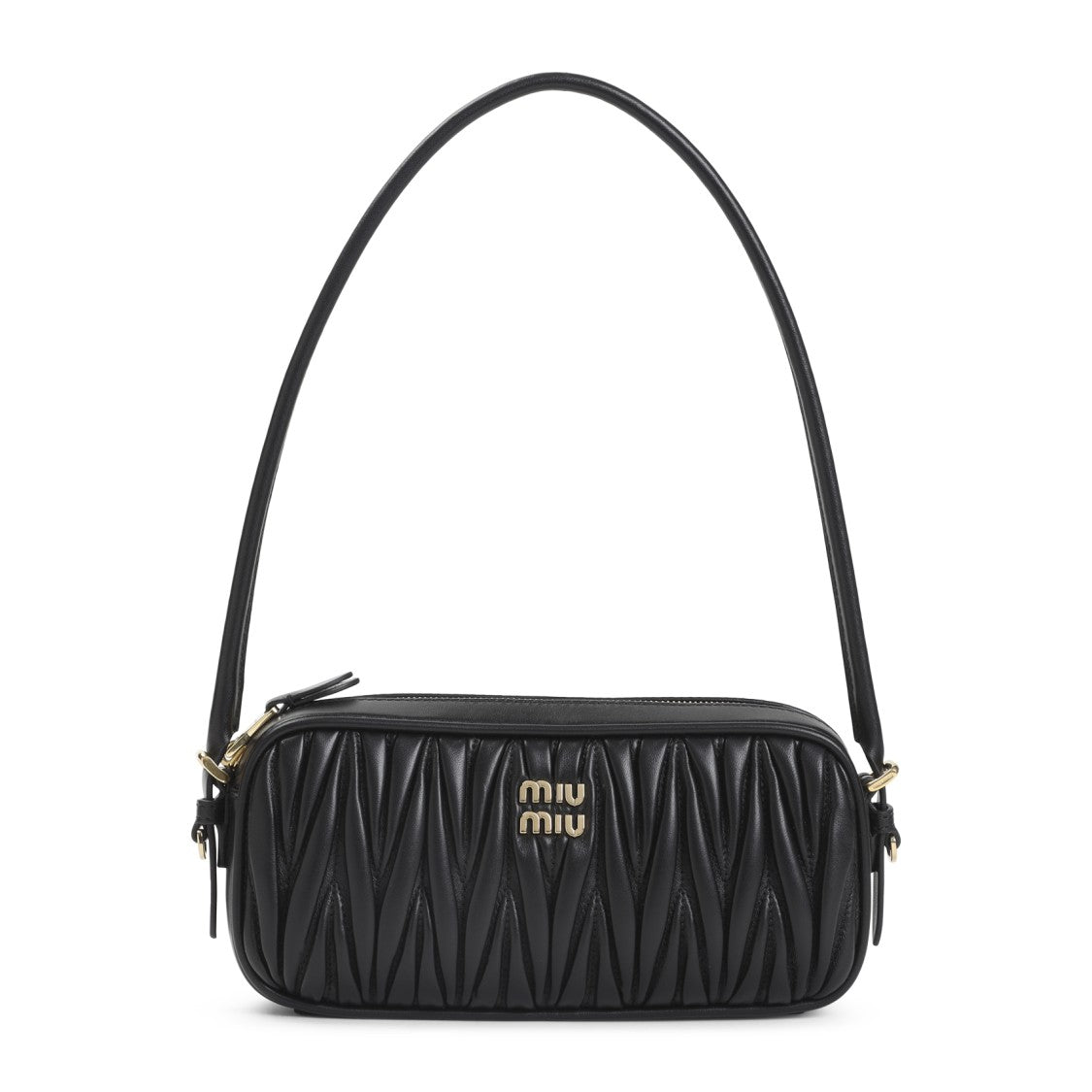 Miu Miu Rectangular Black Lamb Leather Clutch