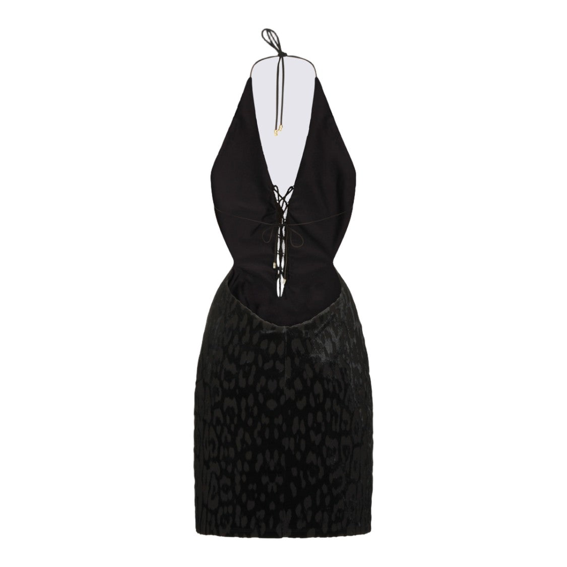 Roberto Cavalli Mini Dress With Plunging Neckline