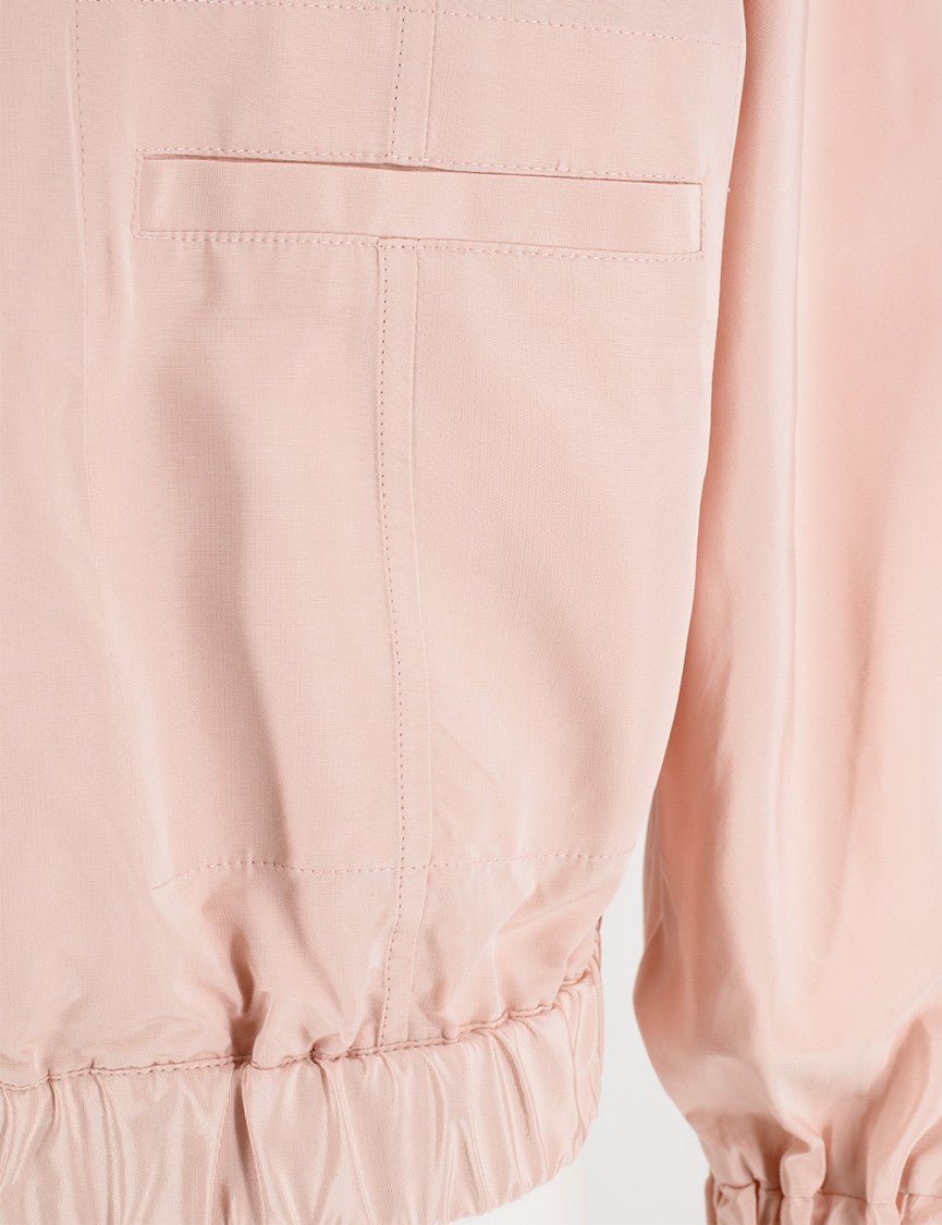 Kiton Rose Bomber Jacket In Cotton-Silk Blend