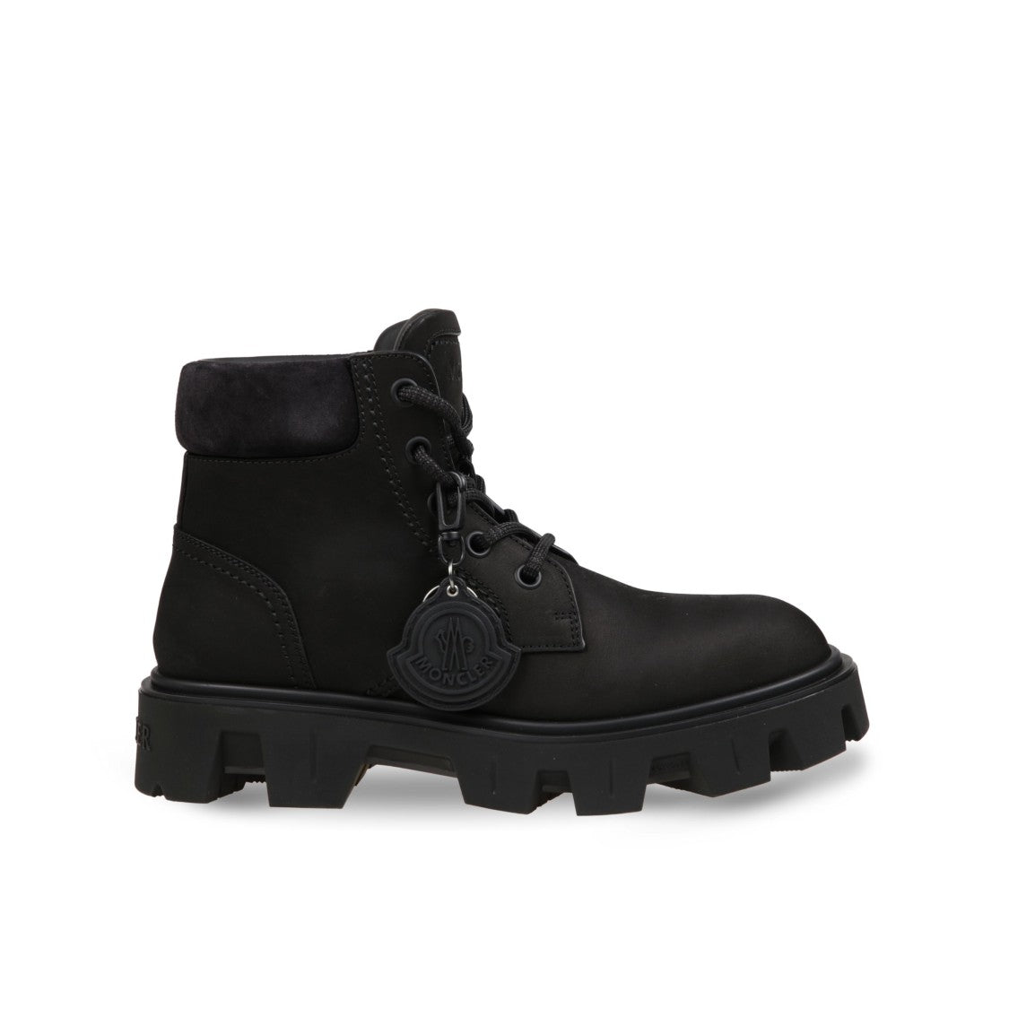 Moncler Rugged Ankle Boots With Sculpted Lug Sole