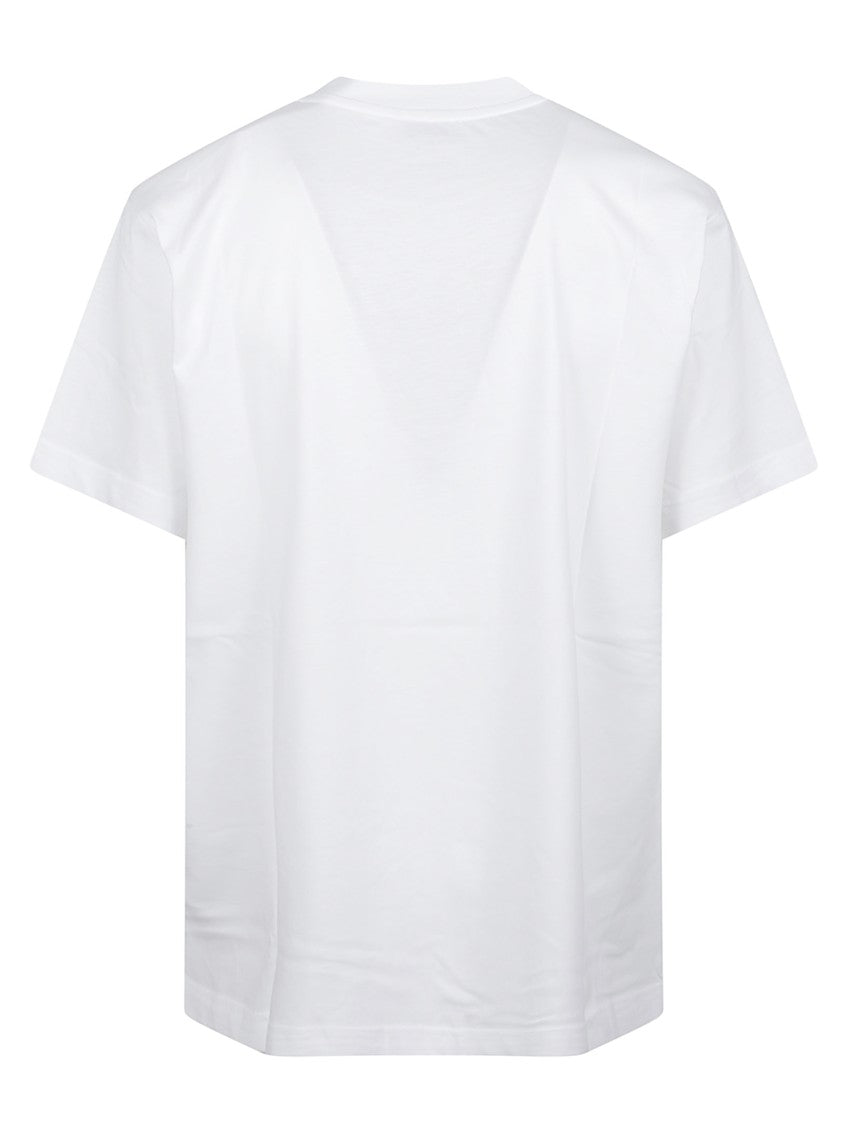 Moschino Logo Printed White Cotton T-Shirt