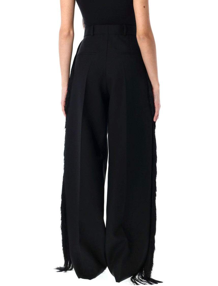 Carven Fringed Trousers With Wide-Leg Silhouette