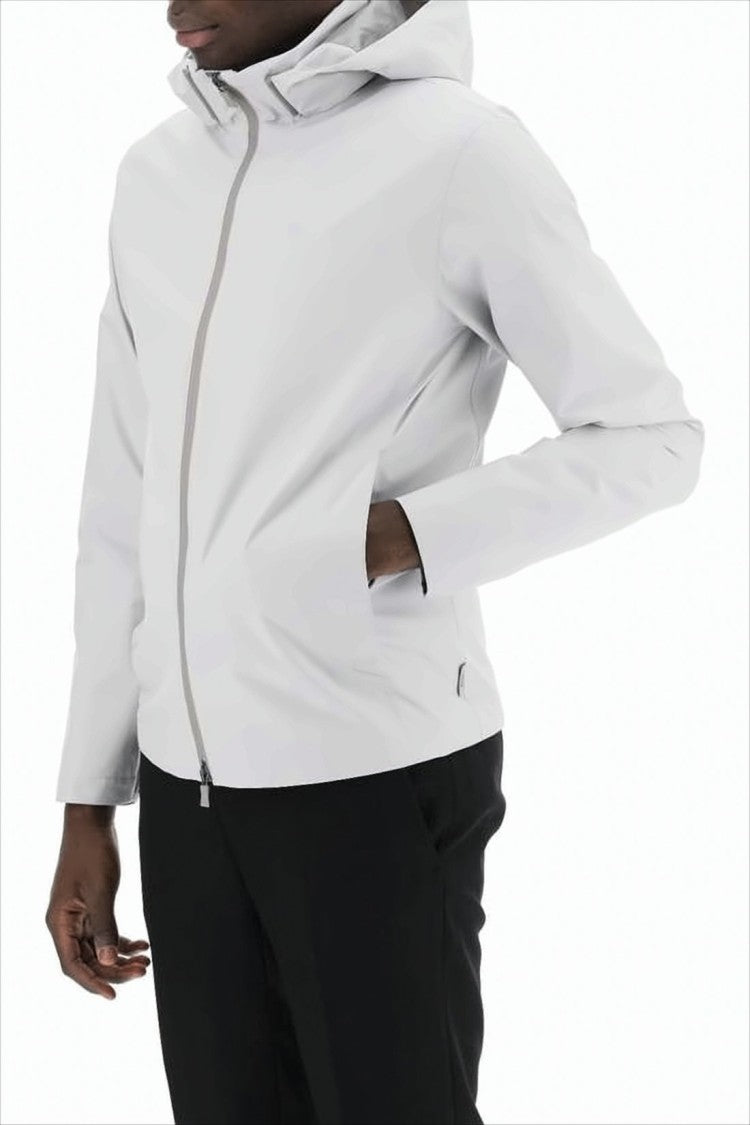 Herno Minimalist White Jacket With Hood
