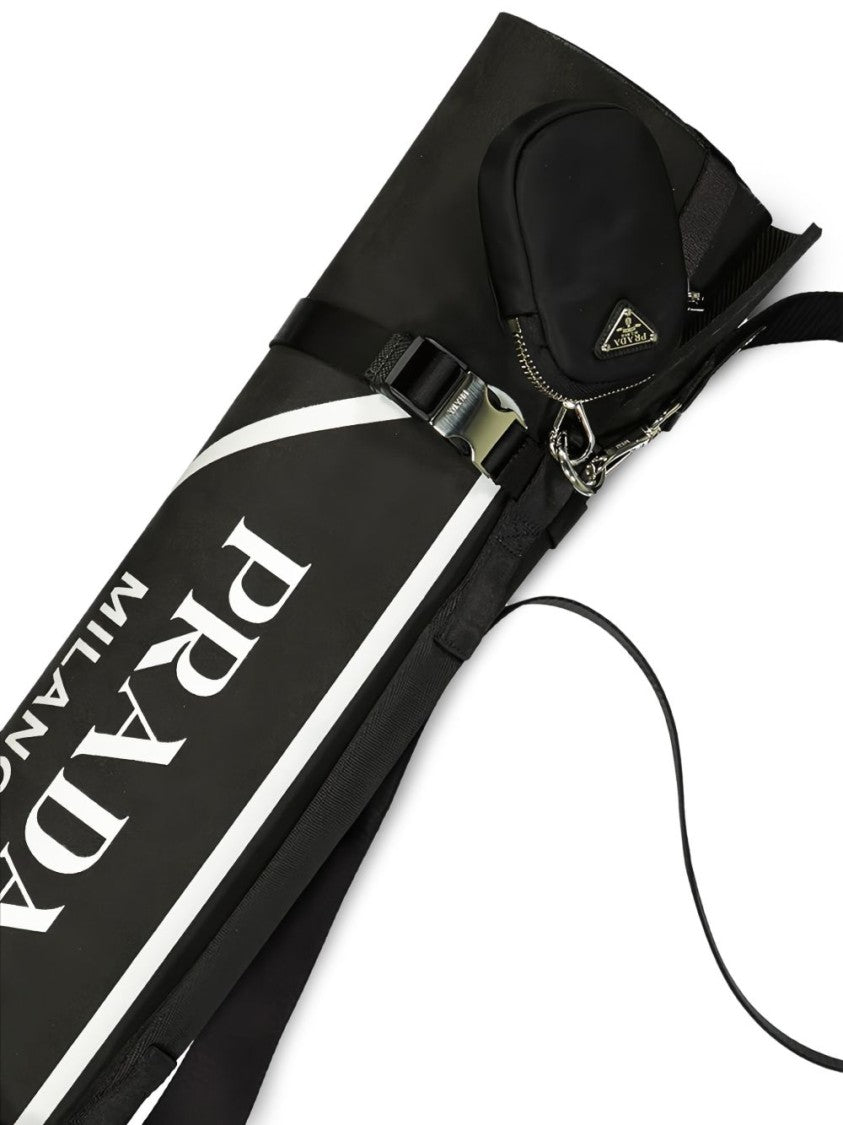 Prada Elongated Black Accessory Case With Logo Print