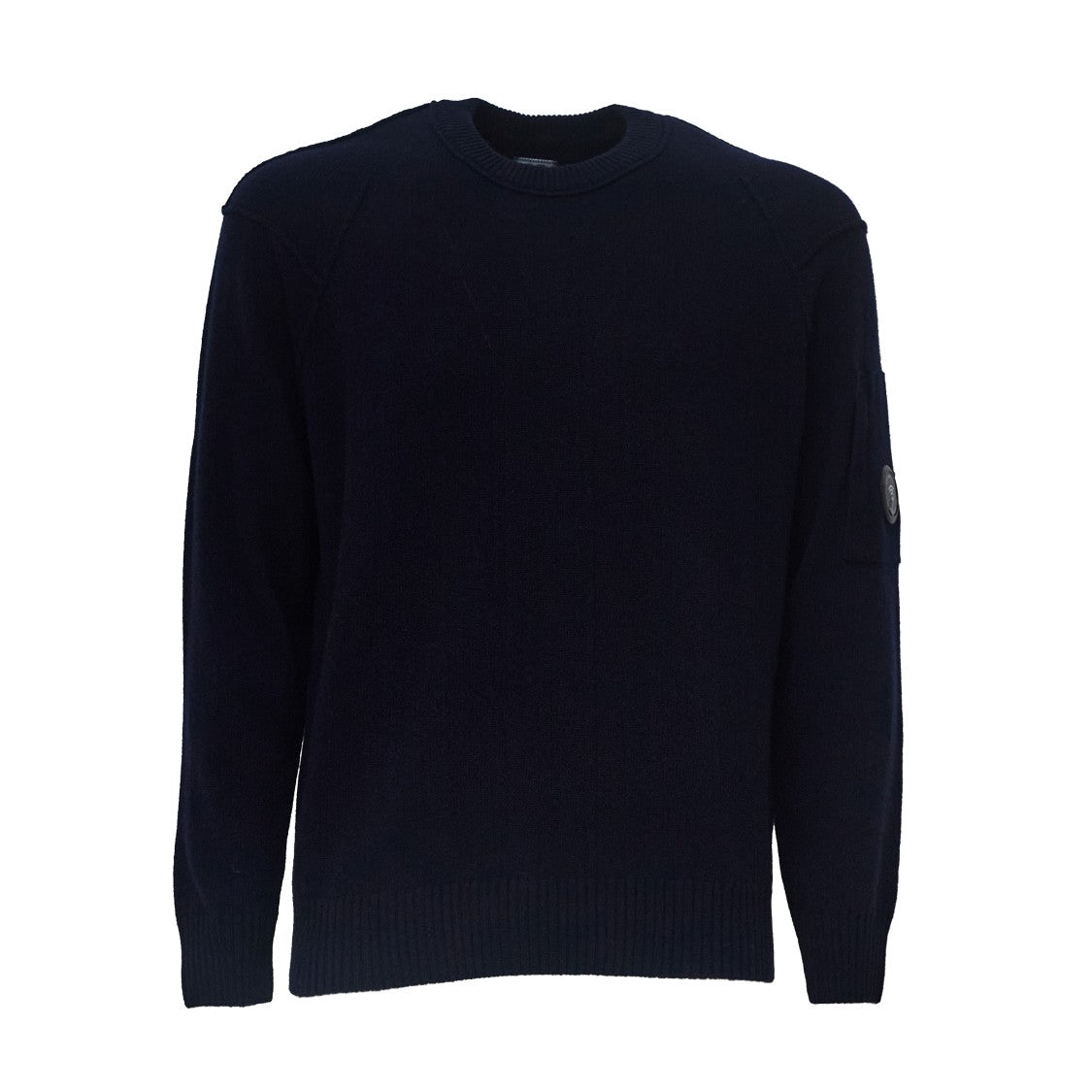 C.P. Company Lambswool Crewneck Sweater With Iconic Lens Detail