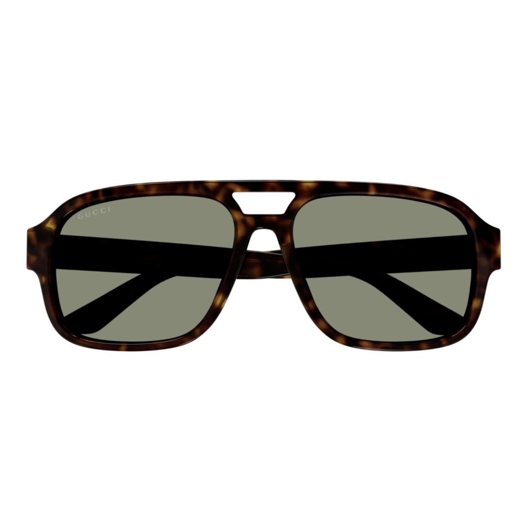 Gucci Gg1342s Rectangular Tortoiseshell Sunglasses