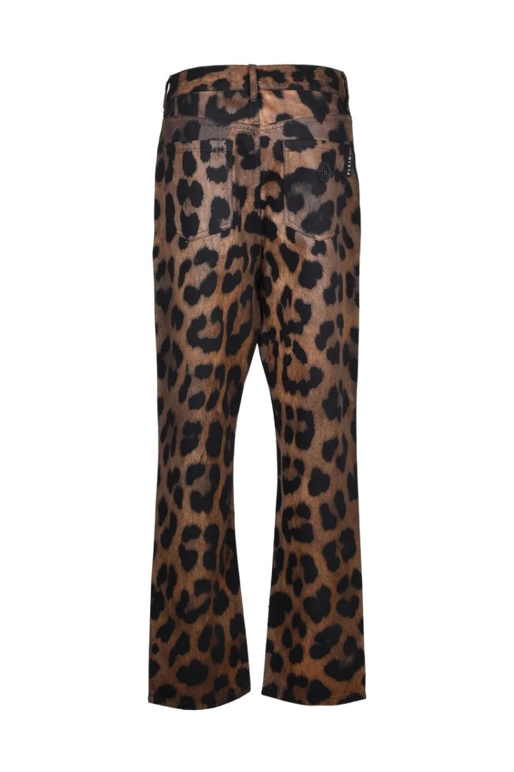 Philipp Plein 5-Pocket Jeans - Leopard Print