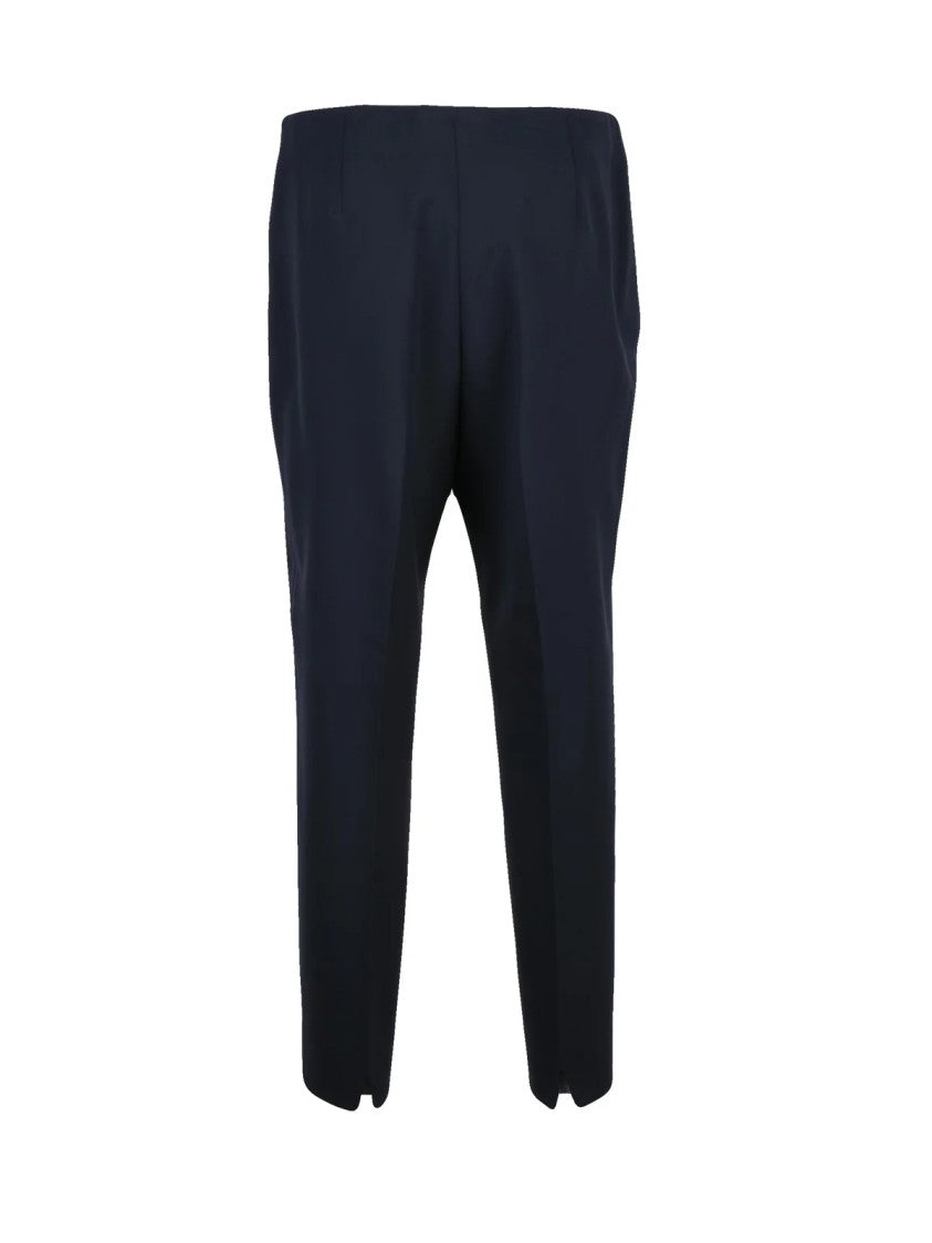 Peserico Blue Technical Blend Straight-Leg Formal Pants