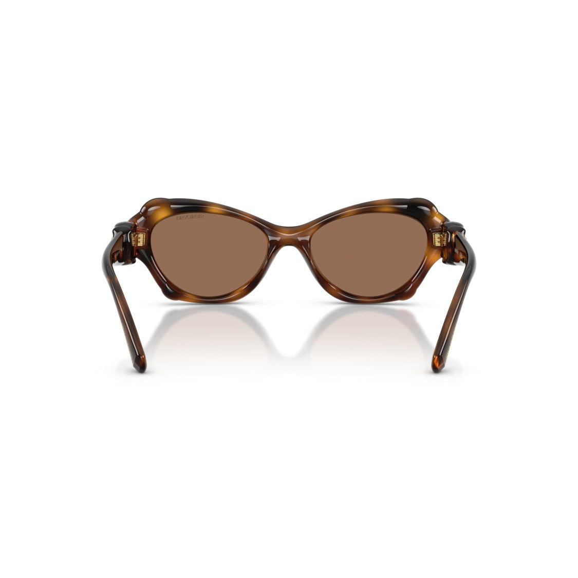 Swarovski 0Sk6050 Tortoiseshell Cat-Eye Sunglasses With Gold Emblem