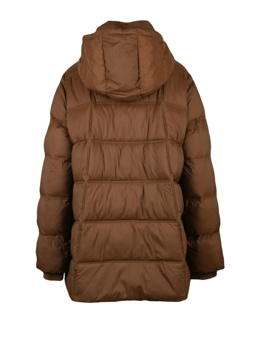 Pennyblack Brown Polyamide Hooded Down Jacket