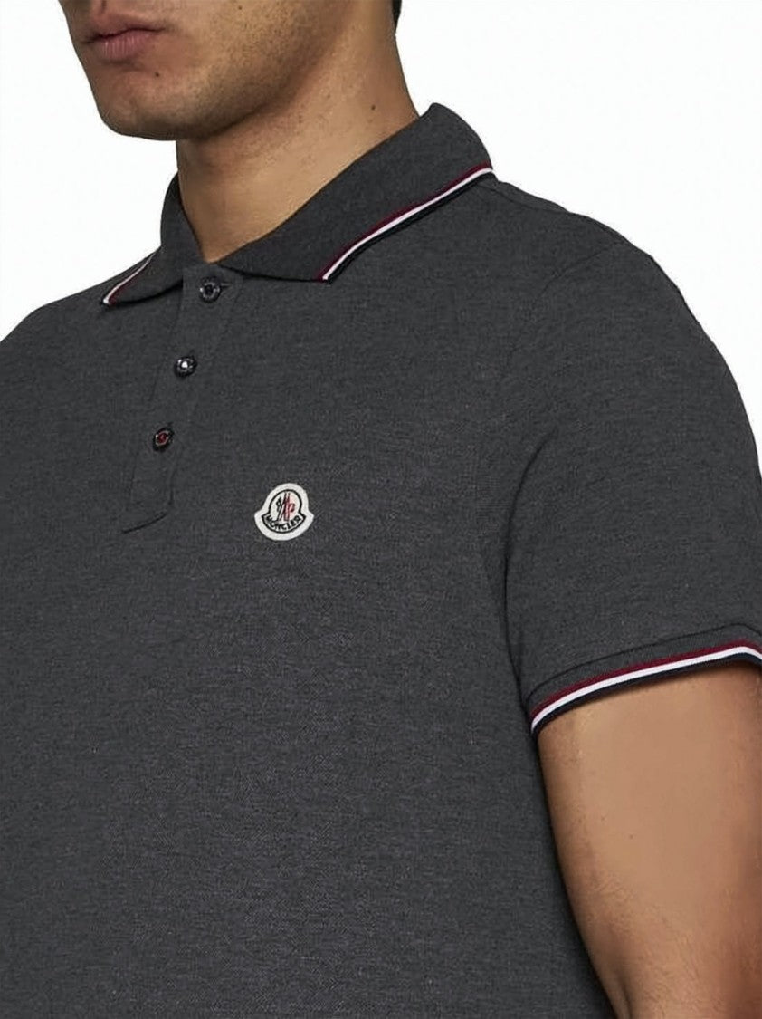 Moncler Moncler Cotton Piqué Polo Shirt With Contrasting Trim