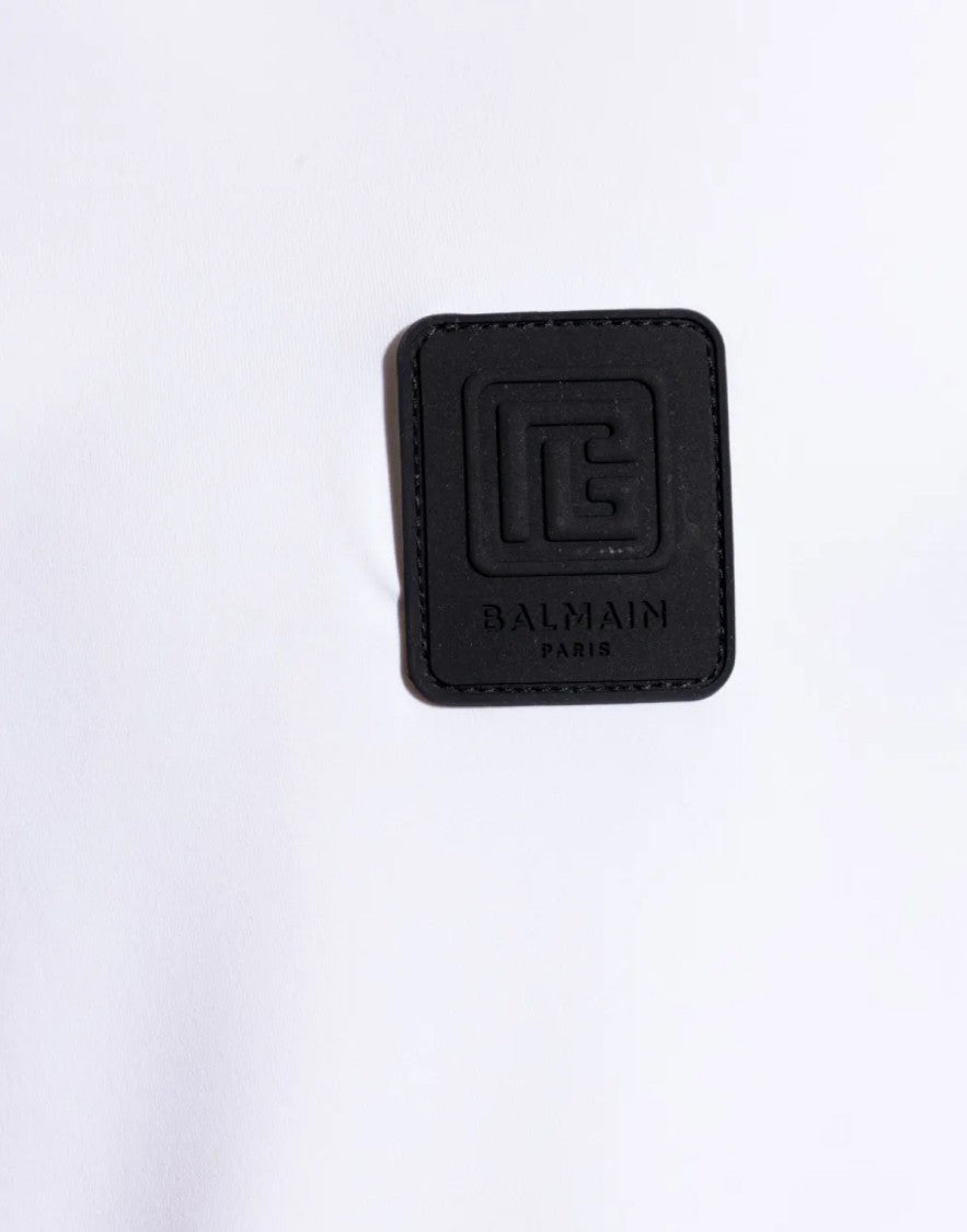 Balmain Raglan Logo Patch T-Shirt