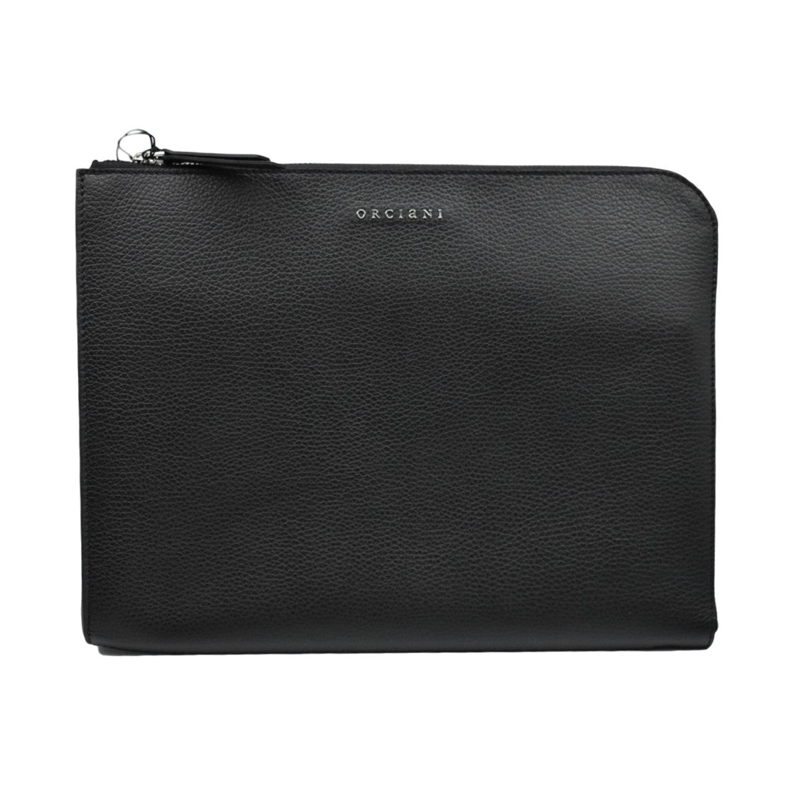 Orciani Compact Black Handbag With Textured Surface