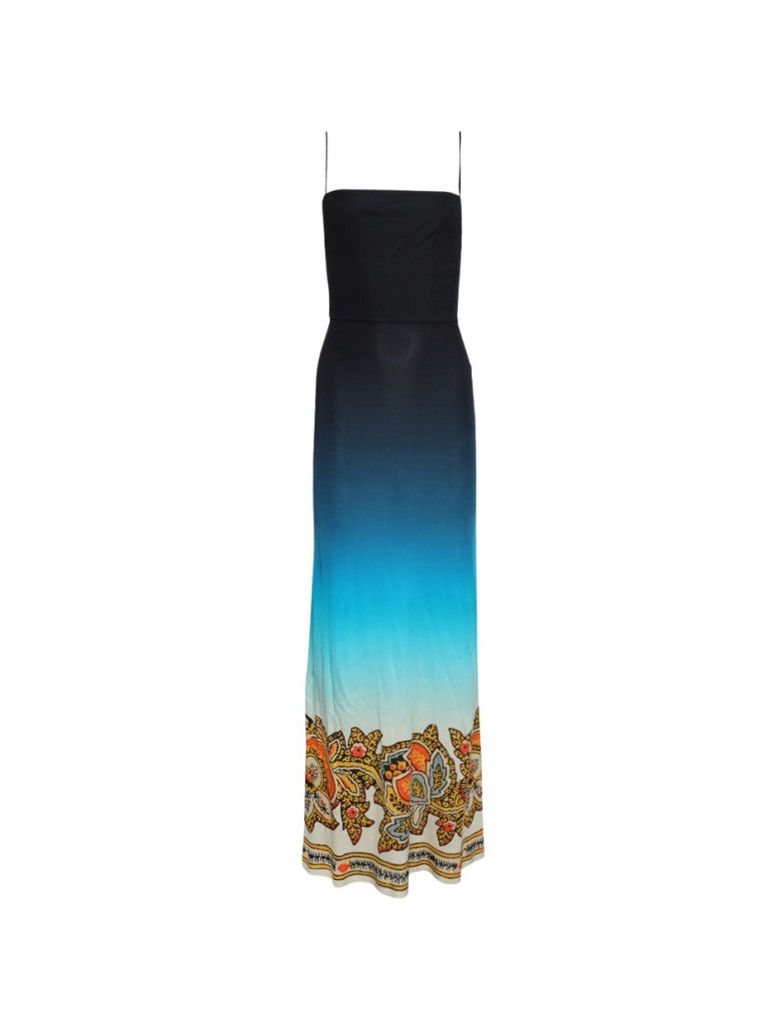Etro Slip Silhouette Maxi Dress With Ombre Print