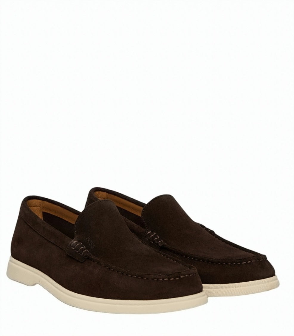 Boss Sienne Suede Slip On Loafers