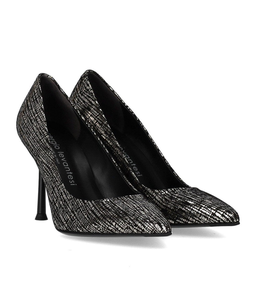 Sergio Levantesi Musa Black Silver Pump