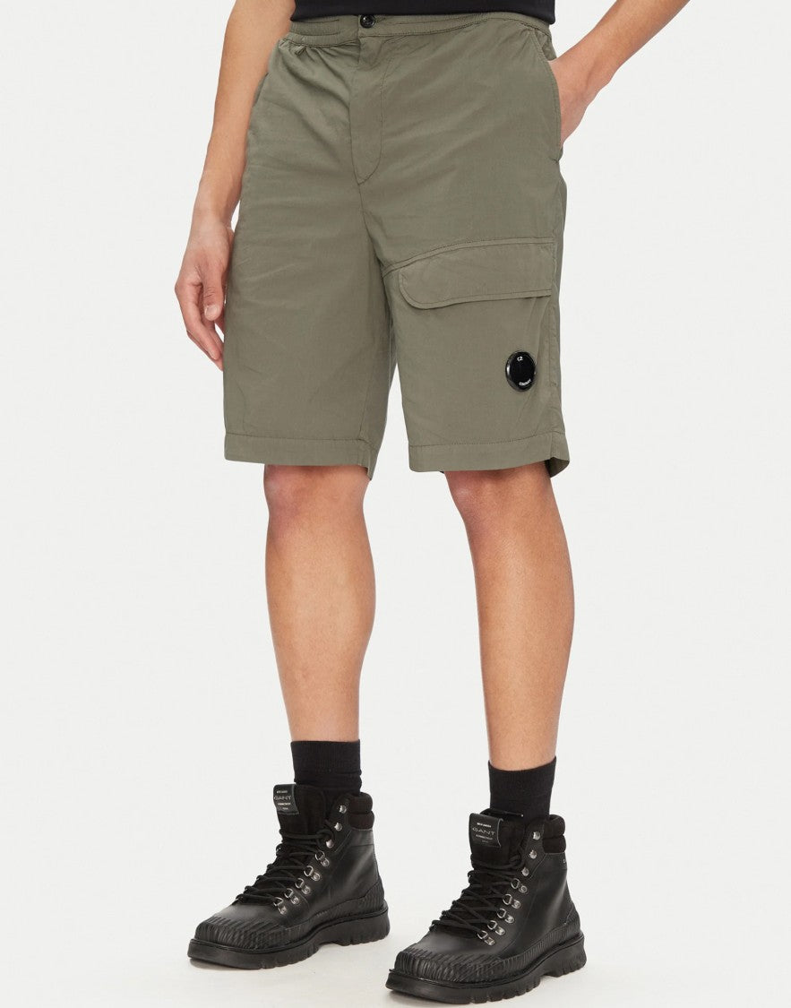 C.P. Company Lens Logo Cargo Stretch Bermuda Shorts