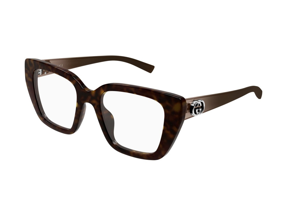 Gucci Tortoiseshell Gg2028o Square Eyeglasses
