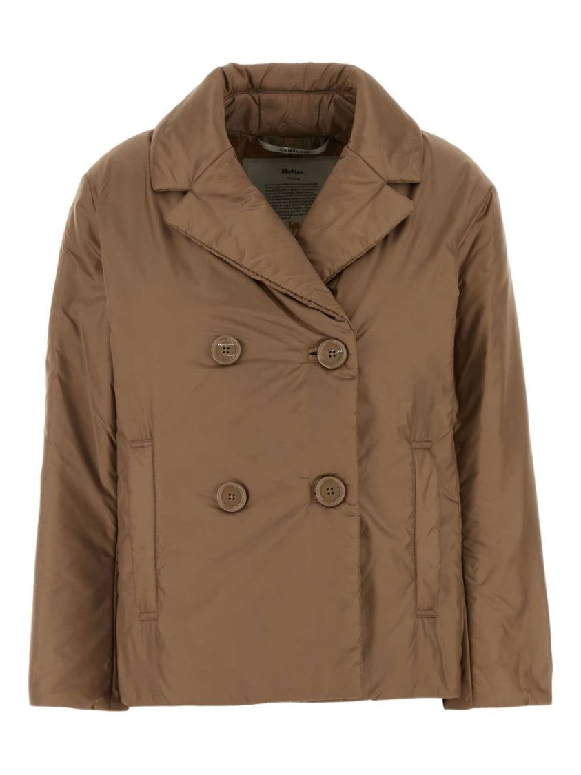 Max Mara Double-Breasted Padded Coat With Notched Lapels
