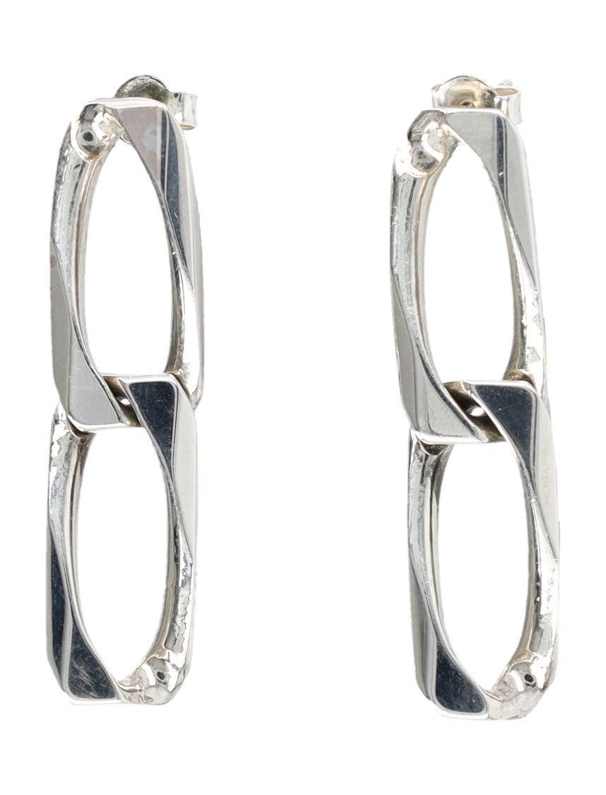 Emanuele Bicocchi Silver Chain Link Earrings