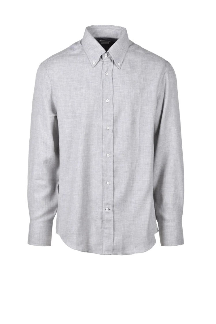 Brunello Cucinelli Cotton Cashmere Shirt - Light Grey