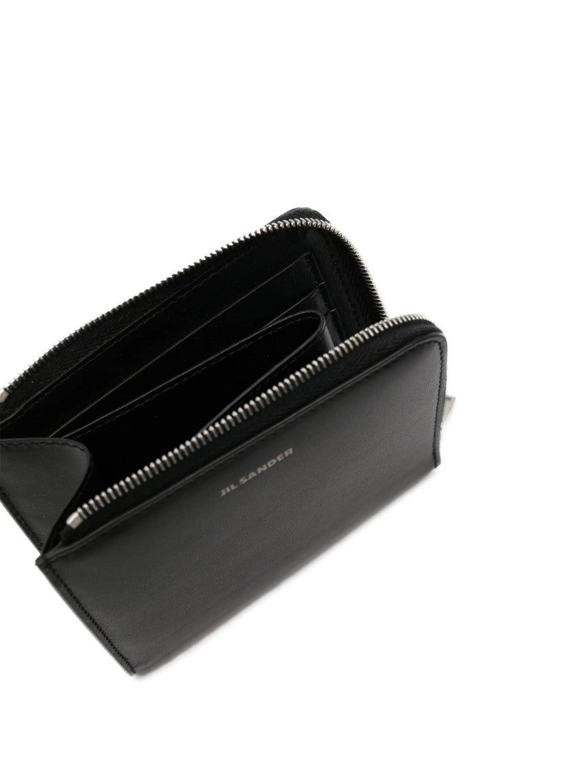 Jil Sander Black Portafoglio Zip Around Wallet