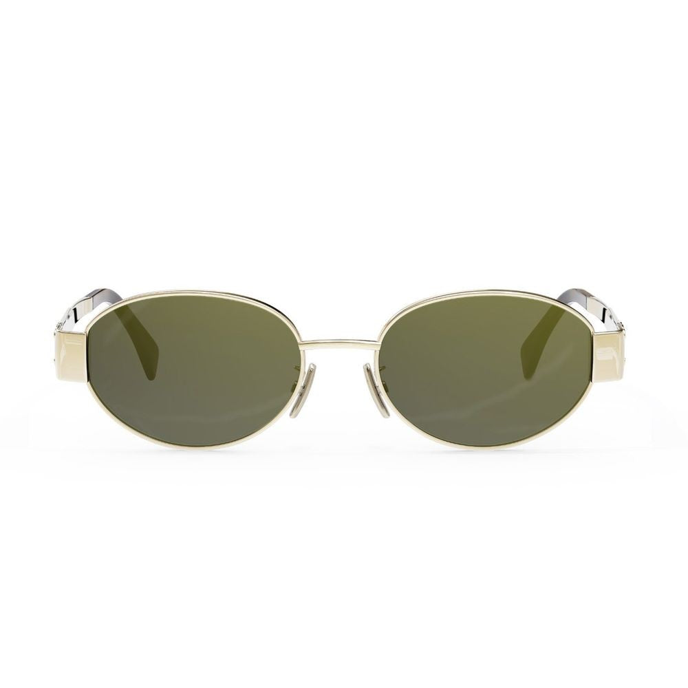Celine Metal Triomphe Oval Sunglasses