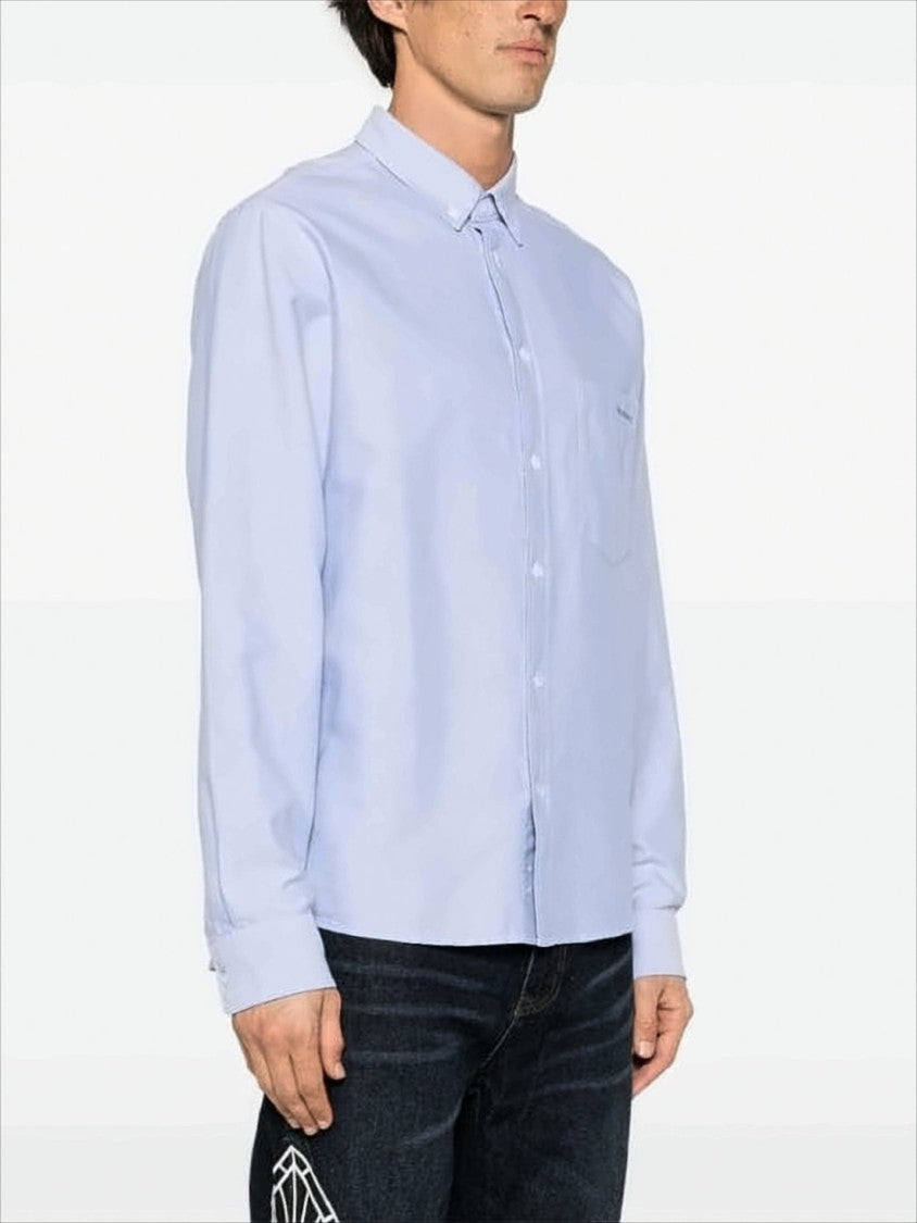 Isabel Marant Long Sleeve Blue Cotton Button-Up Shirt