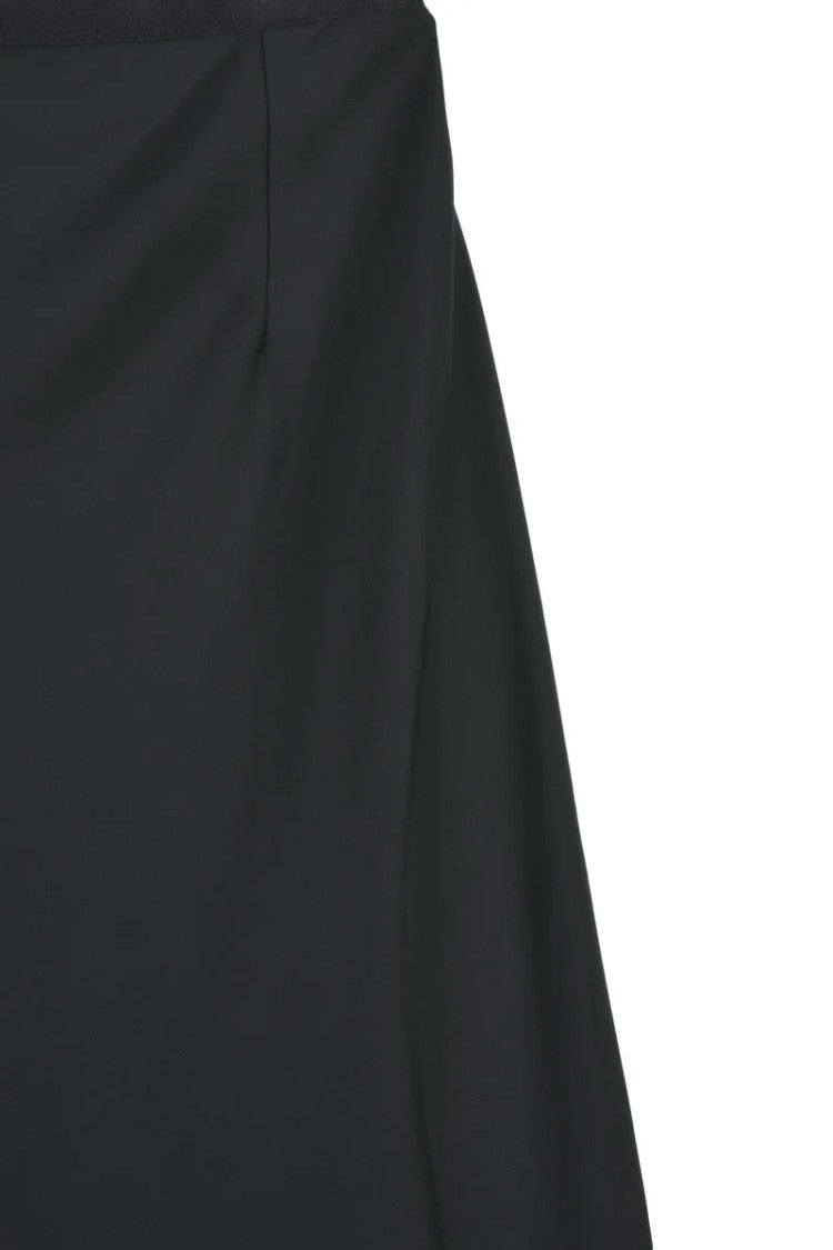 Calvin Klein Black Flared Long Skirt